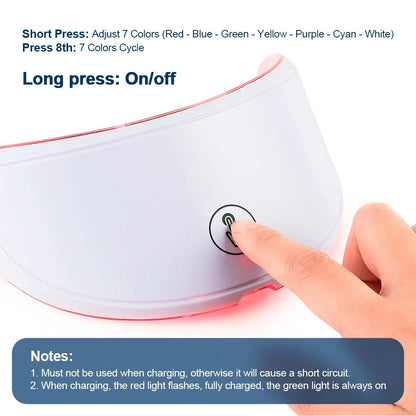 7-Colour LED Light Therapy Face & Neck Mask