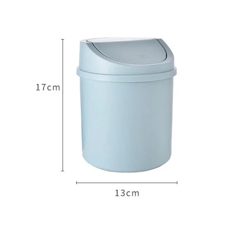Mini Desktop Rubbish Bin with Flip Lid – Small Plastic Waste Bin for Desk, Bedroom & Bathroom