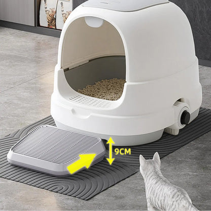 Double-Layer Cat Litter Catcher Step – Non-Slip Litter Trapping Tray