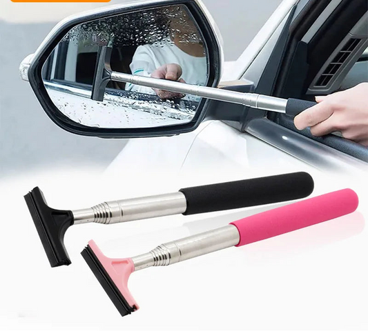Telescopic Car Rearview Mirror Wiper – Extendable Window Cleaning Tool