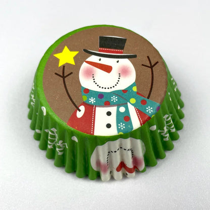 100-Pack Christmas & Halloween Cupcake Liners – Festive Paper Baking Cups