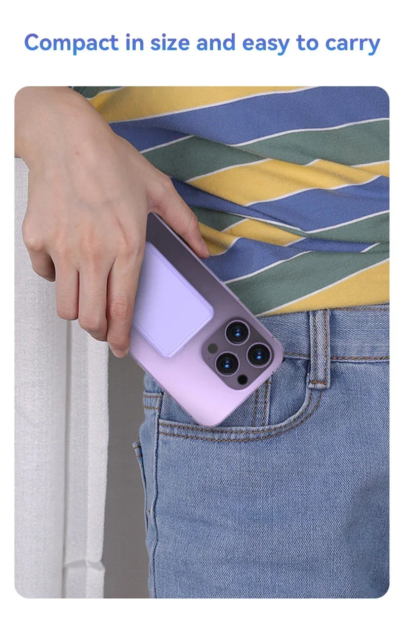 High Capacity 5000mAh Magnetic Power Bank with MagSafe Wireless Charging