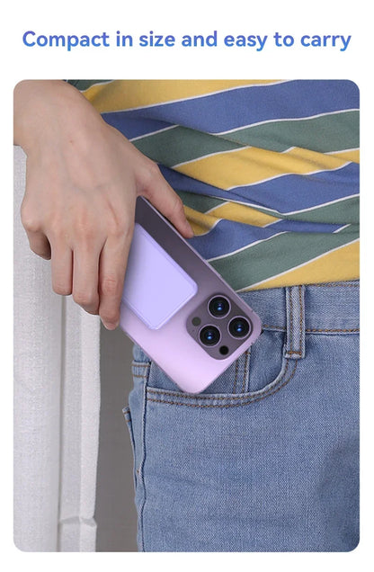 High Capacity 5000mAh Magnetic Power Bank with MagSafe Wireless Charging