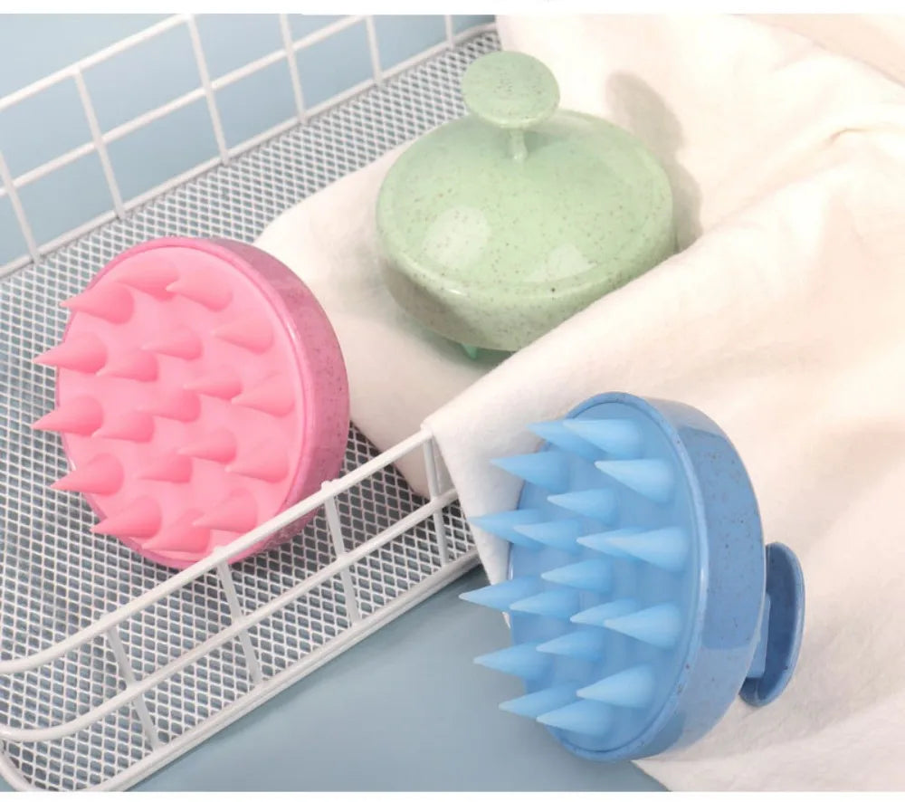 Silicone Scalp Shampoo Brush – Hair & Scalp Massage Shower Brush