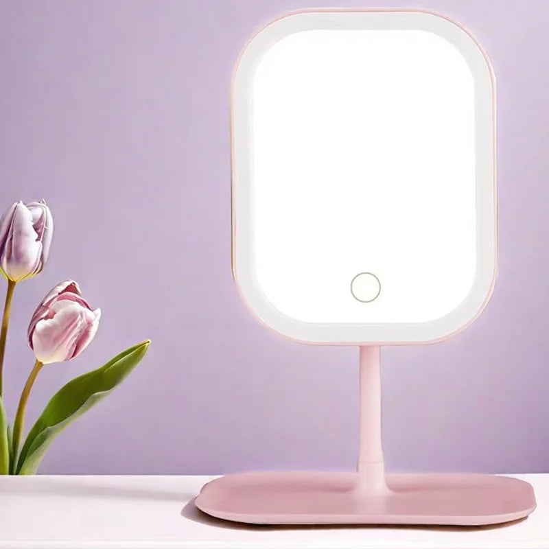 LED Makeup Vanity Mirror – 3 Colour Touch-Control Desktop Dressing Mirror