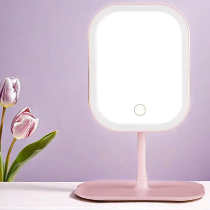 LED Makeup Vanity Mirror – 3 Colour Touch-Control Desktop Dressing Mirror