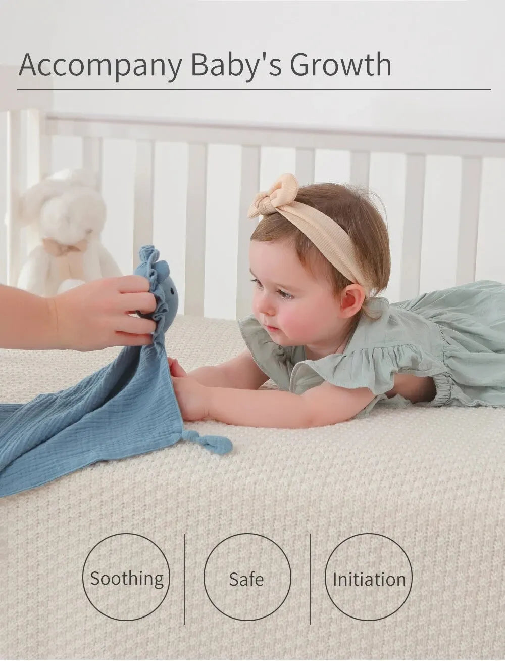 Cotton Muslin Baby Comforter – Soft Newborn Security Blanket & Cuddle Toy