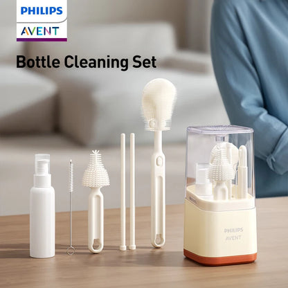 Baby Bottle Cleaning Set – Compatible with Avent Bottles (Brush, Drying Rack & Storage Kit)