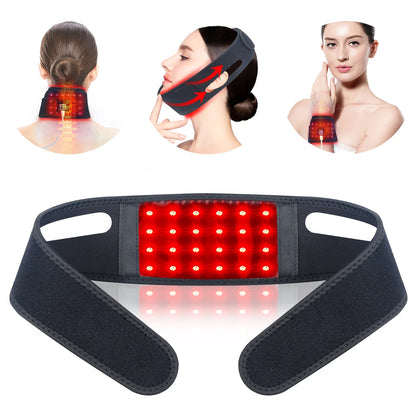 Red & Near-Infrared LED Neck Wrap – Heated Light Therapy Neck Care Belt