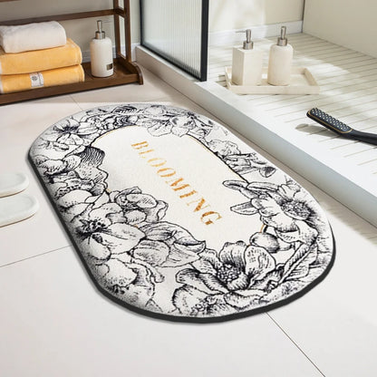 Thickened Flannel Bathroom Floor Mat – Soft Absorbent Non-Slip Bath Mat
