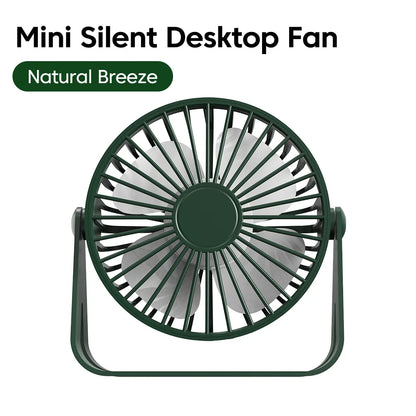 Portable Mini USB Rechargeable Desk Fan – Quiet Personal Cooling Fan for Home & Office