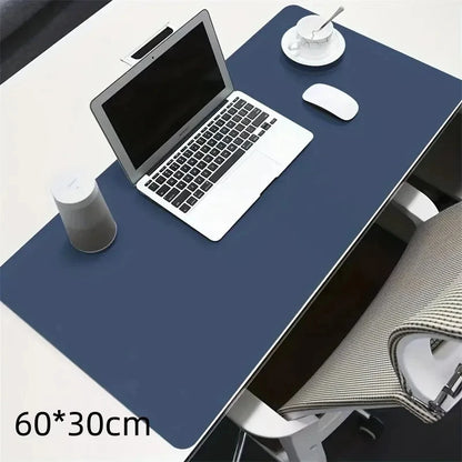 PU Leather Desk Mat – Waterproof Office Desk Protector & Large Mouse Pad (60 × 30cm)