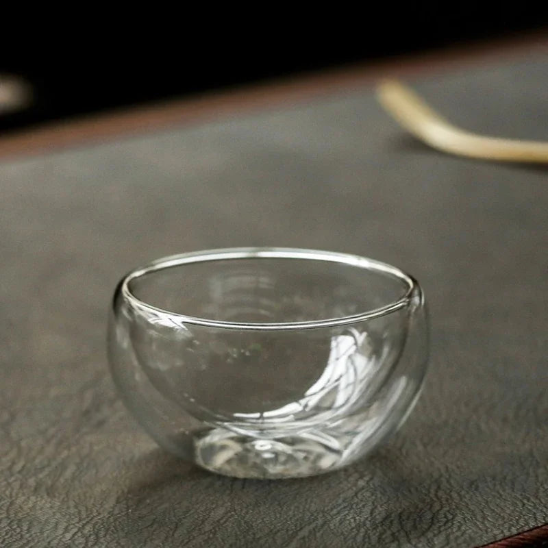 Double Wall Glass Tea Cups – 2 or 6 Piece Borosilicate Cup Set