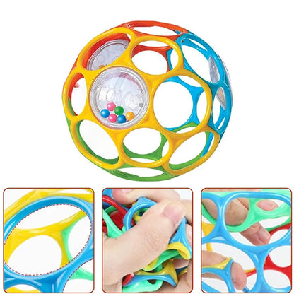 Baby Sensory Grasping Rattle Ball – Soft Bell & Textured Early Learning Toy