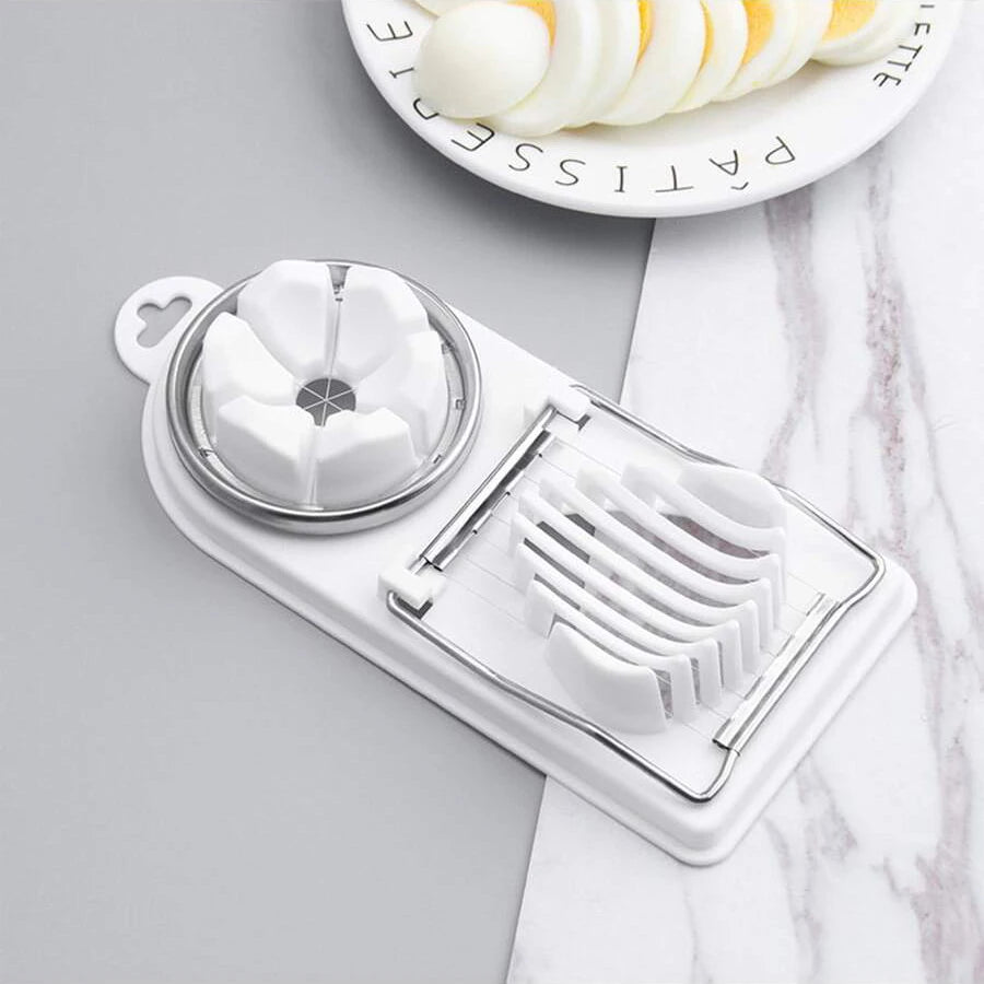 2-in-1 Egg Slicer – Stainless Steel Wire Egg Cutter
