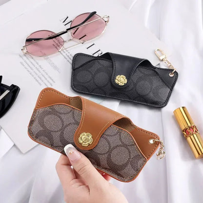 Portable Glasses Case with Keychain – Compact Sunglasses & Eyeglasses Storage Pouch