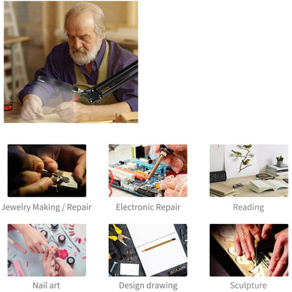 72LED 8X/10X USB Magnifying Glass with 3 Colours Light (10 different variants available)