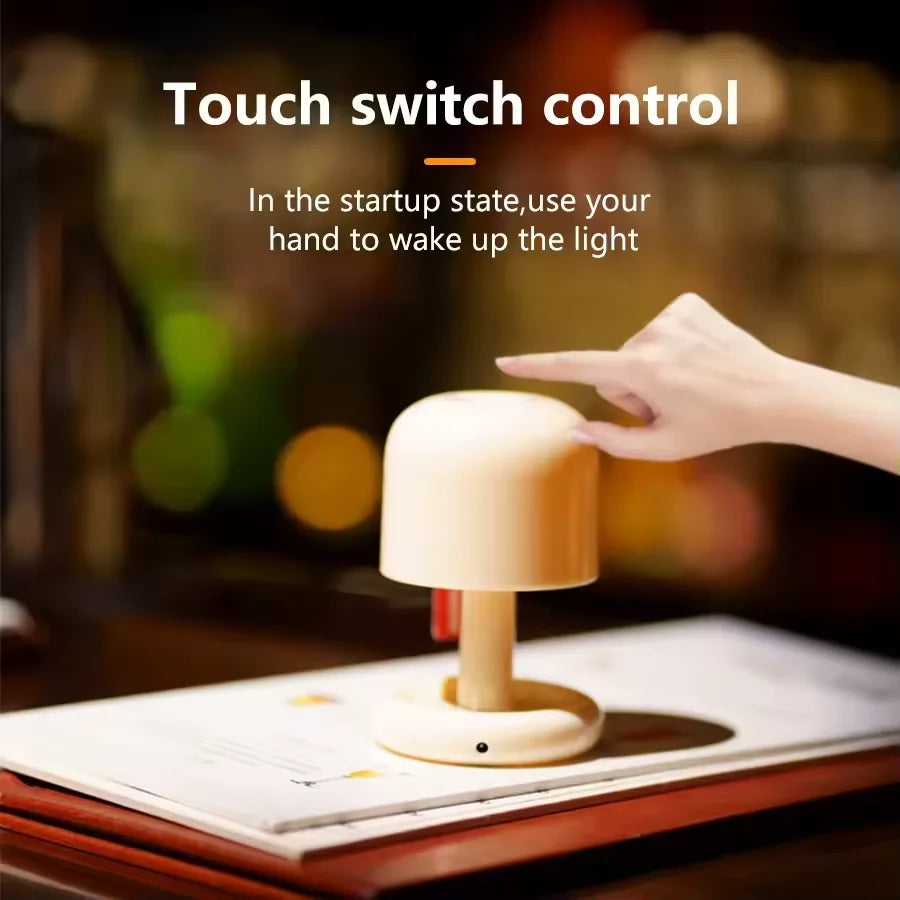 Mini Sunset Mushroom Night Light – USB Rechargeable LED Table Lamp