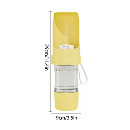 Portable Pet Water Bottle & Food Container – Travel Dog & Cat Feeding Bottle
