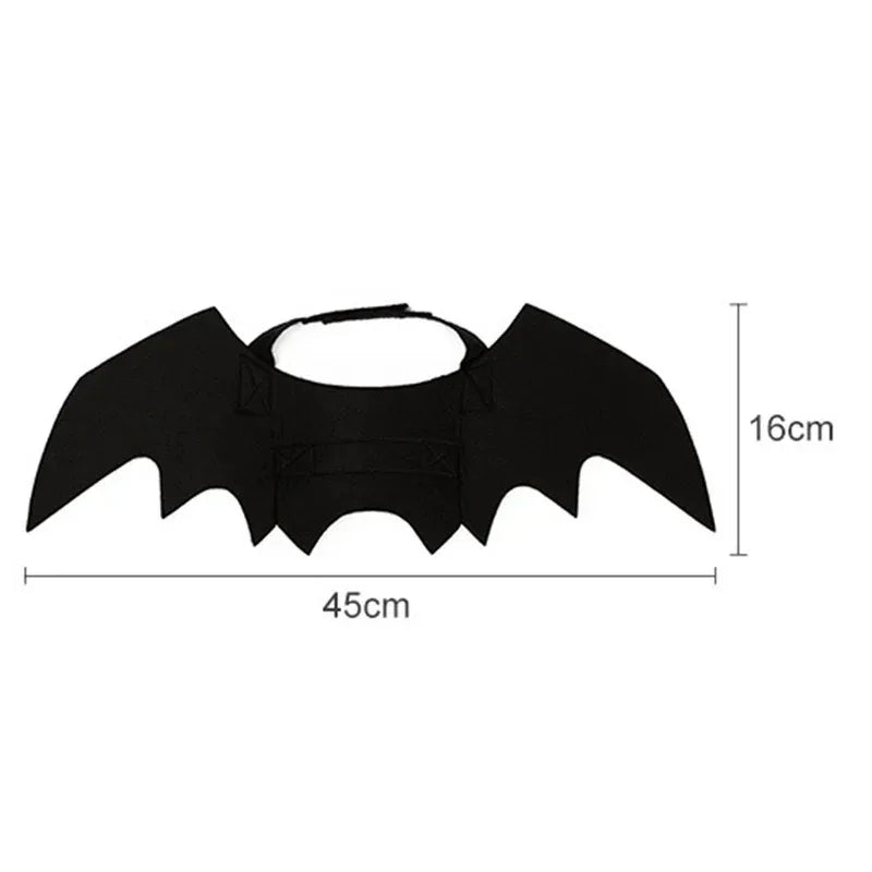Halloween Bat Wings Pet Costume – Adjustable Cat & Dog Dress-Up Harness