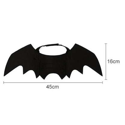 Halloween Bat Wings Pet Costume – Adjustable Cat & Dog Dress-Up Harness
