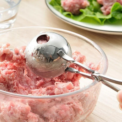 Stainless Steel Meatball Maker – Non-Stick Meat & Rice Ball Shaping Spoon