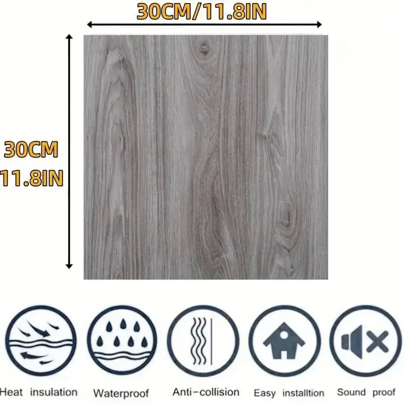 Peel & Stick Waterproof Vinyl Plank Flooring (4 sizes & 10 designs available)
