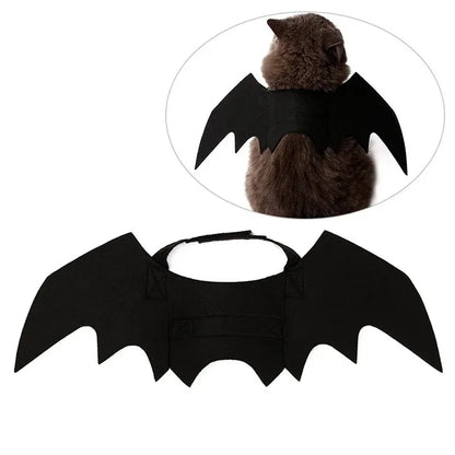 Halloween Bat Wings Pet Costume – Adjustable Cat & Dog Dress-Up Harness