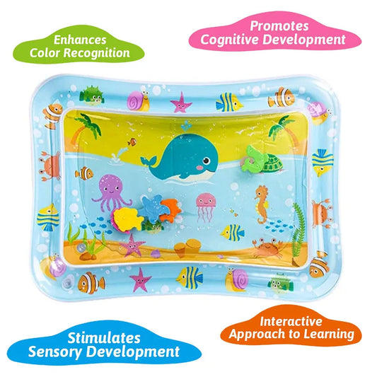 Baby Water Play Mat – Inflatable Tummy Time Activity Mat