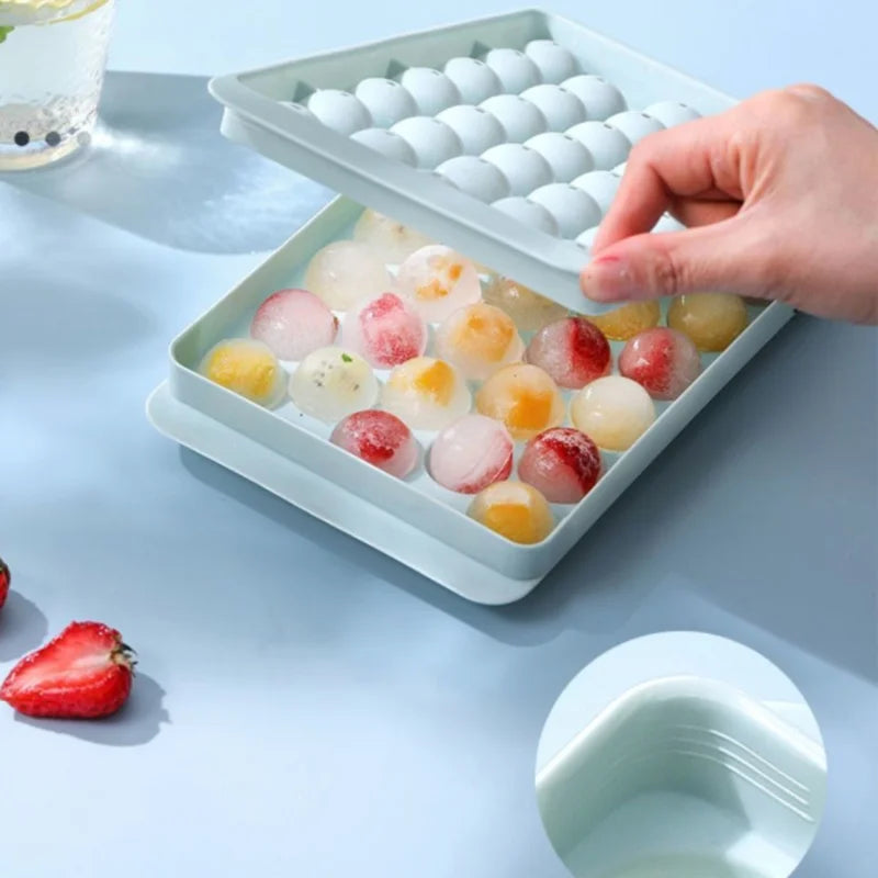 33-Cavity Round Ice Ball Maker – BPA-Free Sphere Ice Cube Tray