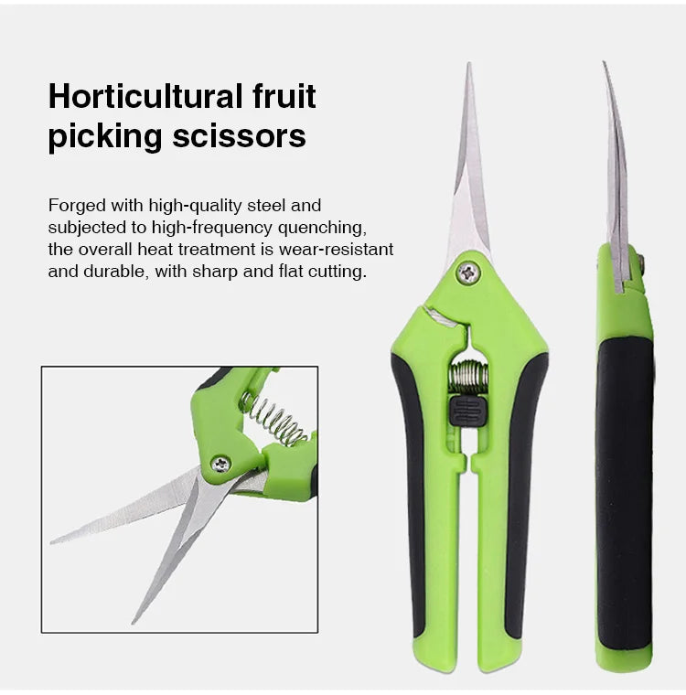Garden Pruning Shears – Non-Slip Plant, Flower & Harvesting Scissors