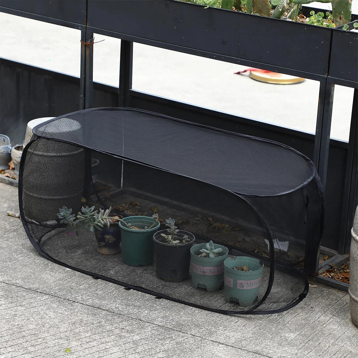 Pop-Up Mesh Plant Protection Cover – 120cm Garden Grow Net for Seedlings & Vegetables