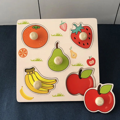 Montessori Wooden Learning Puzzle – Educational Toy for Toddlers (1–3 Years)