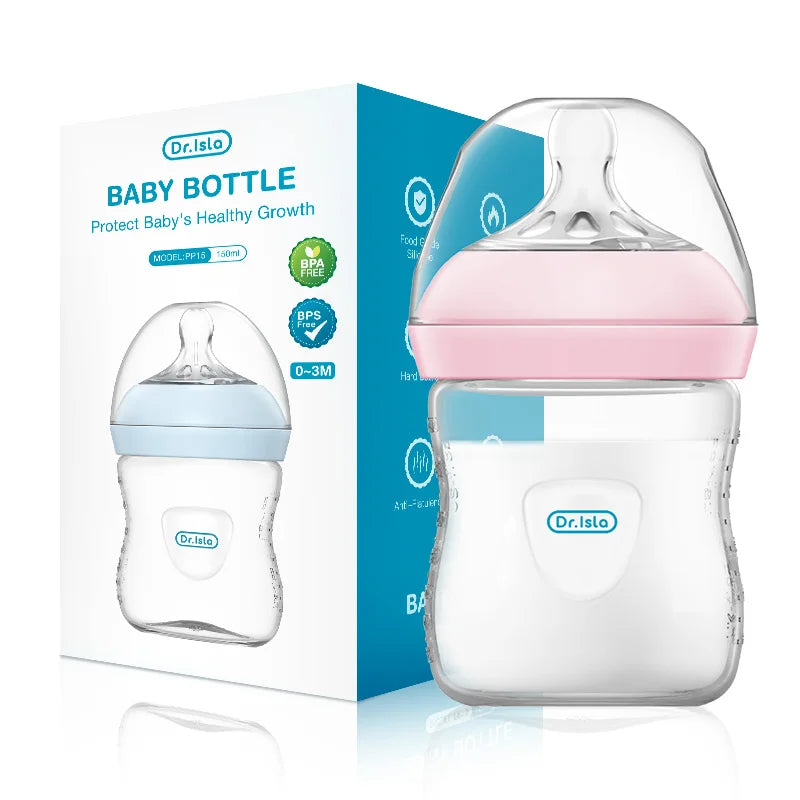 Baby Feeding Bottle (150/240/330ml) – BPA-Free Anti-Colic Bottle with Handles