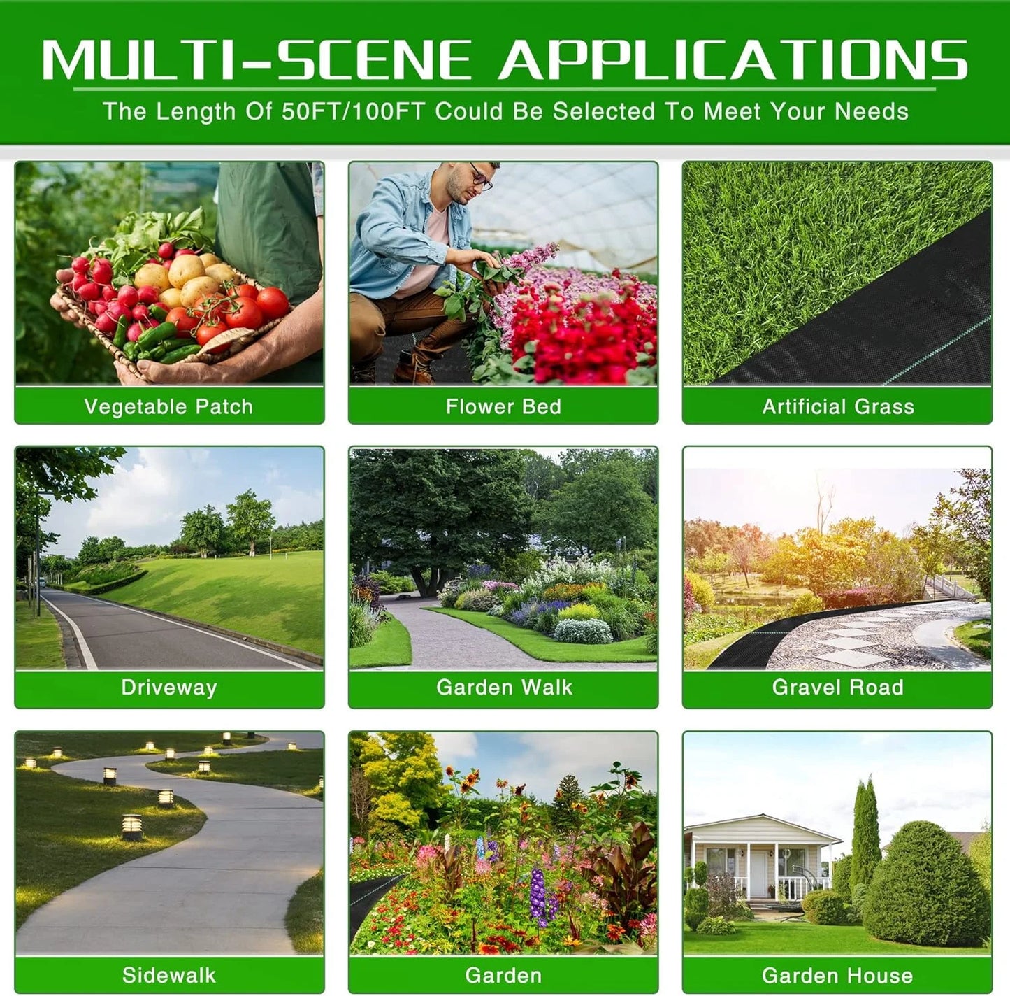 Heavy Duty Weed Mat – Garden Weed Control Landscape Cloth