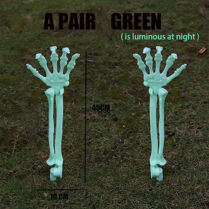 Skeleton Skull & Hands Garden Decoration – Halloween Outdoor Yard Prop