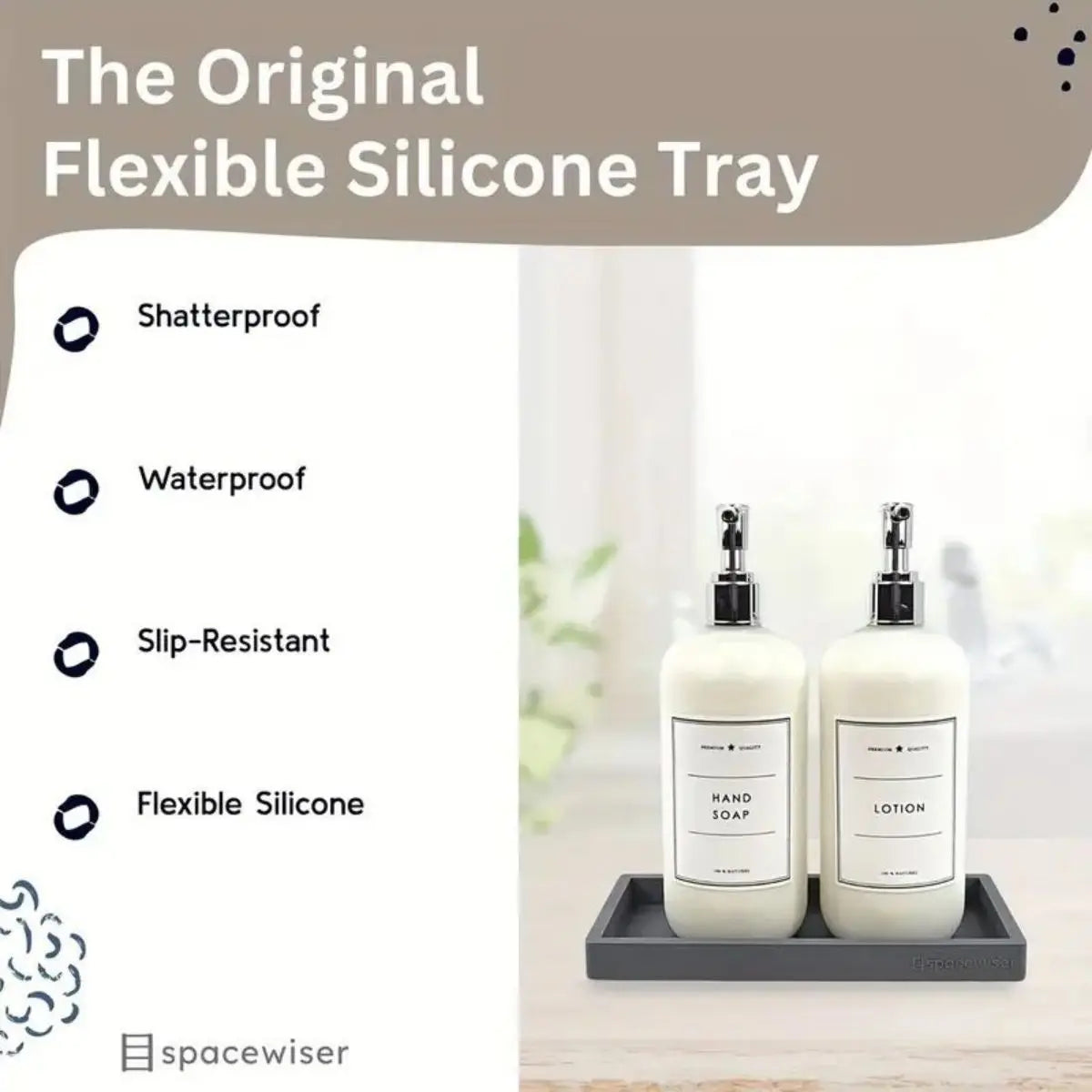 Silicone Vanity Tray – Bathroom & Jewellery Storage Organiser