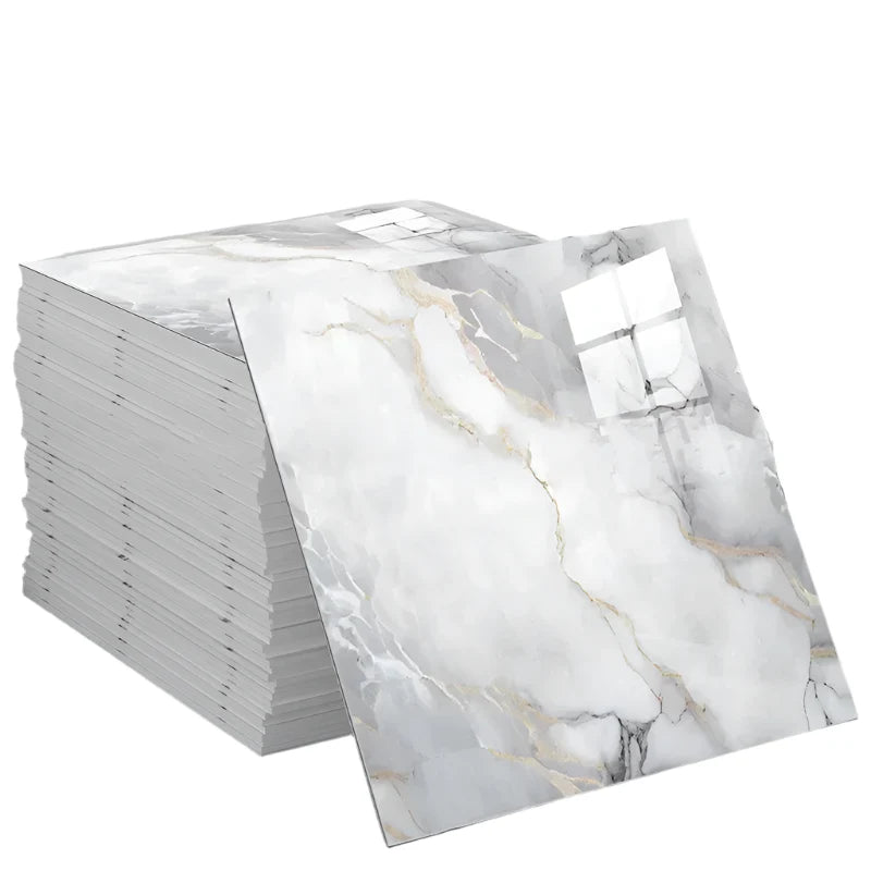 PVC Self-Adhesive Marble Waterproof Floor Tiles (available in 10 designs)