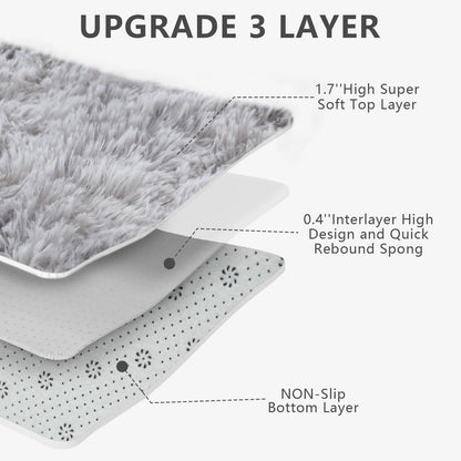 Ultra-Soft Shag Area Rug – Plush Non-Slip Floor Rug for Bedroom, Living Room & Nursery