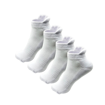 2/4 Pairs Cushioned Cotton Ankle Socks – Men & Women Low-Cut Athletic Sports Socks