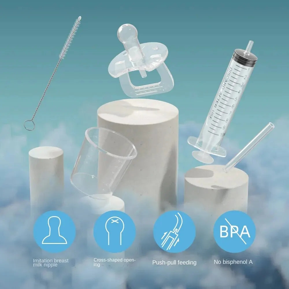 Baby Medicine Dispenser Pacifier – 10ml Oral Syringe Feeder Kit