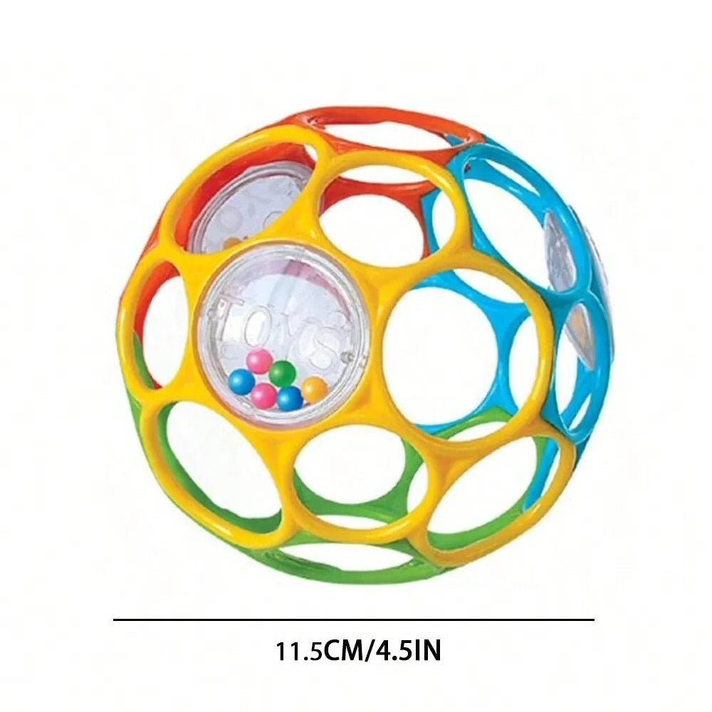 Baby Sensory Grasping Rattle Ball – Soft Bell & Textured Early Learning Toy