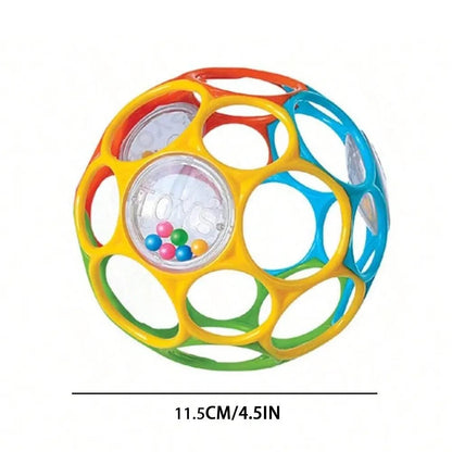 Baby Sensory Grasping Rattle Ball – Soft Bell & Textured Early Learning Toy