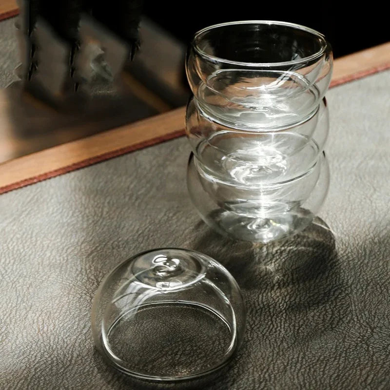 Double Wall Glass Tea Cups – 2 or 6 Piece Borosilicate Cup Set