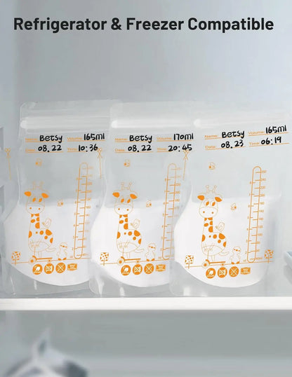 Disposable Breast Milk Storage Bags – 250ml Self-Standing Freezer Bags (30 or 100 Pack)