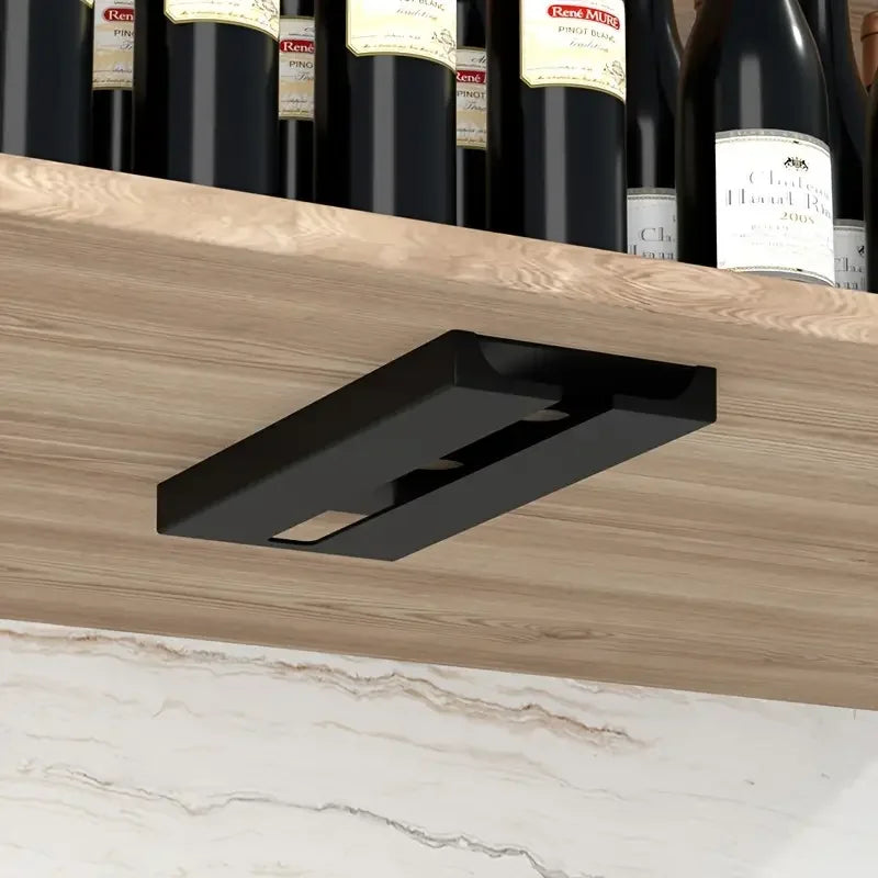 Under Cabinet Wine Glass Holder – Hanging Stemware Storage Rack