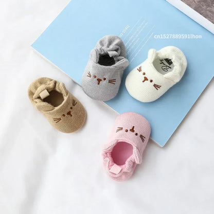 Baby First Walker Shoes – Cute Animal Ear Soft Sole Crib Shoes (0–18 Months)