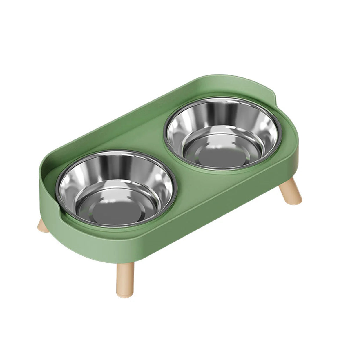 Colourful Stainless Steel Double Pet Bowl – Food & Water Feeding Station for Cats & Dogs