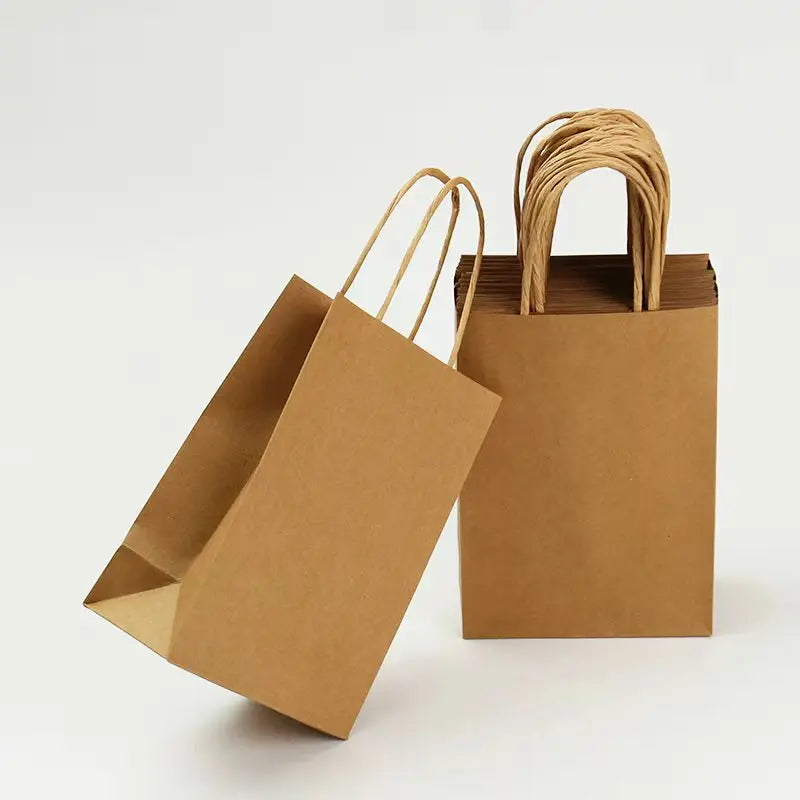 Kraft Paper Shopping Bags with Handles – Brown, White & Black Gift Bags (Small, Medium & Large)