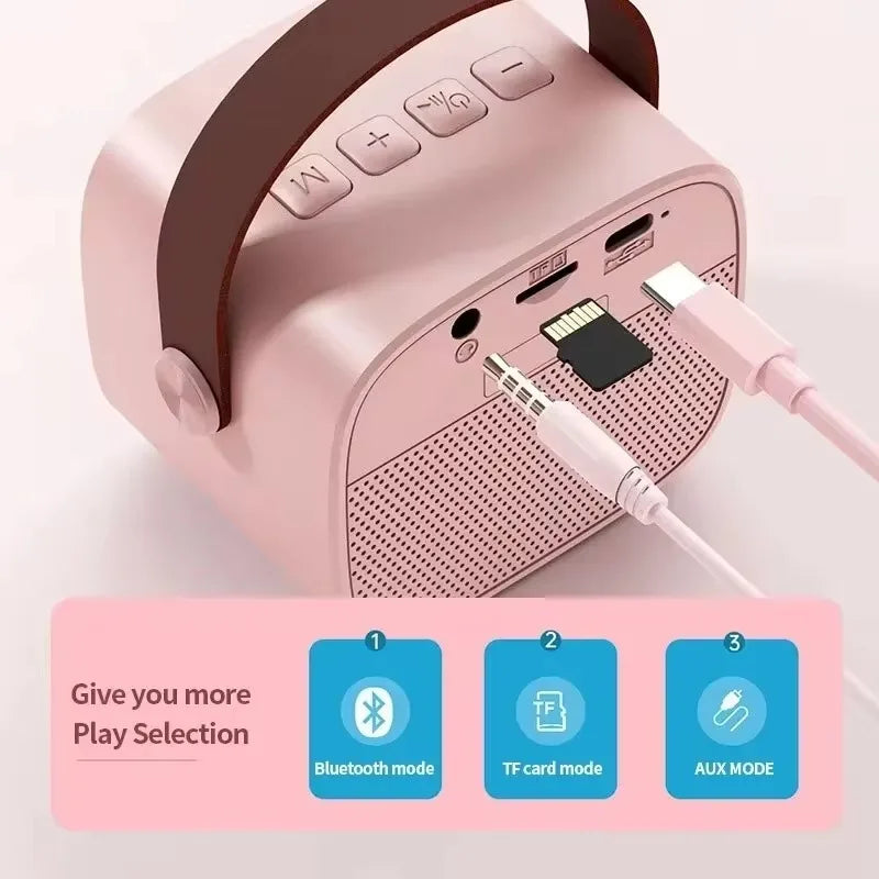Portable Karaoke Machine with Wireless Microphones – Bluetooth Speaker & Home KTV System